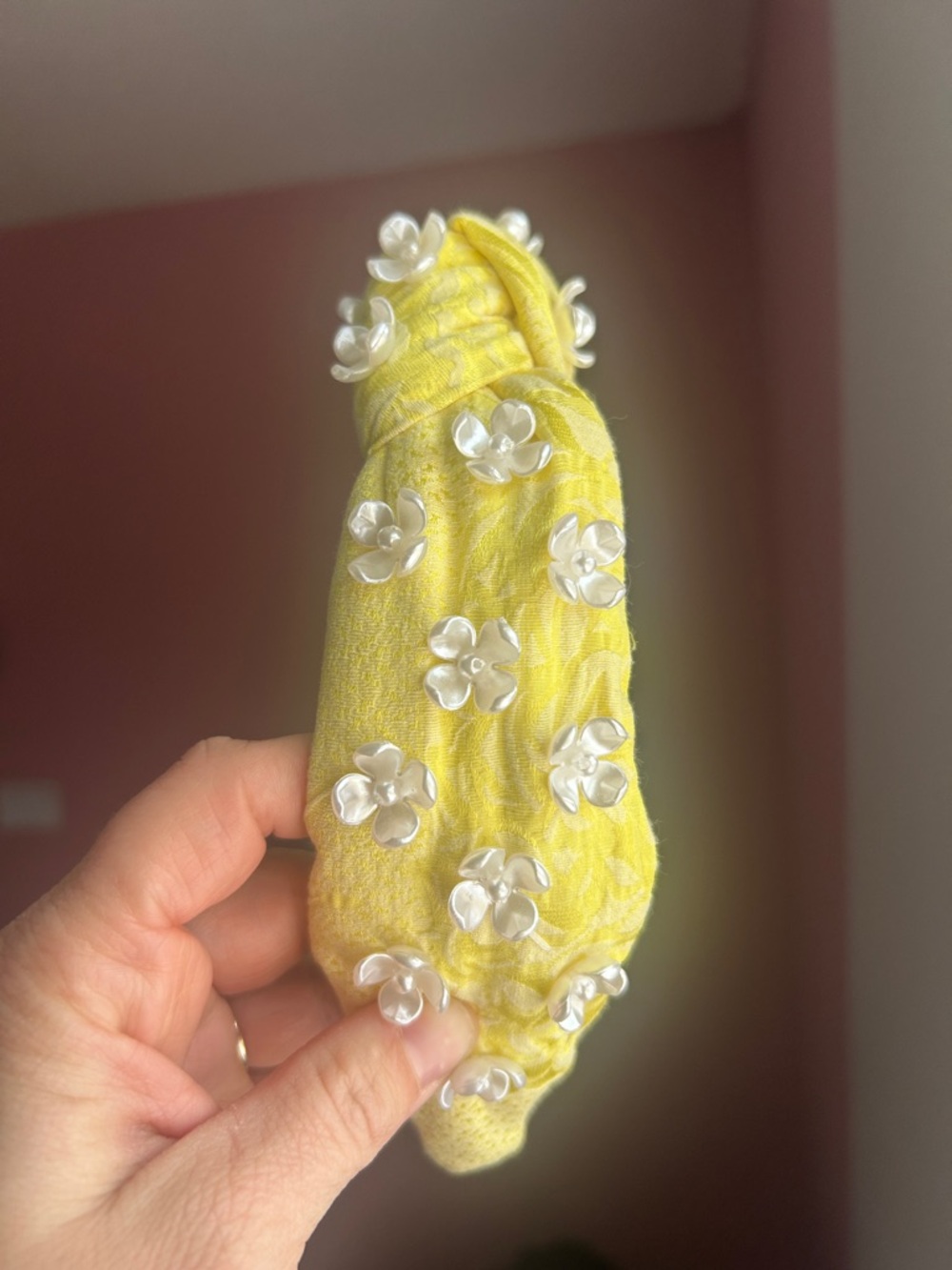 Brianna cannon Pearl Floral Yellow Headband - Picture 2 of 5